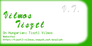 vilmos tisztl business card